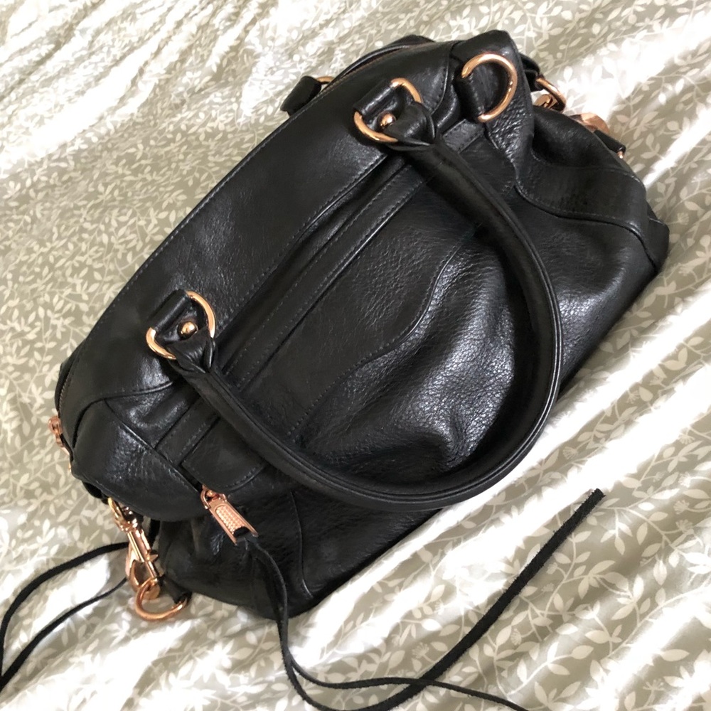 Rebecca Minkoff MAB satchel, rose gold hardware